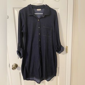 Denim Button Up Dress